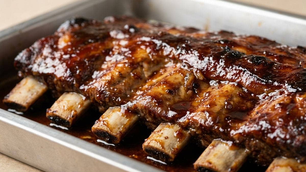 Oven-Baked Sticky BBQ Beef Ribs - Delishably