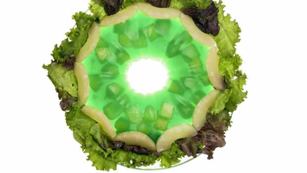 Green Jello salad.