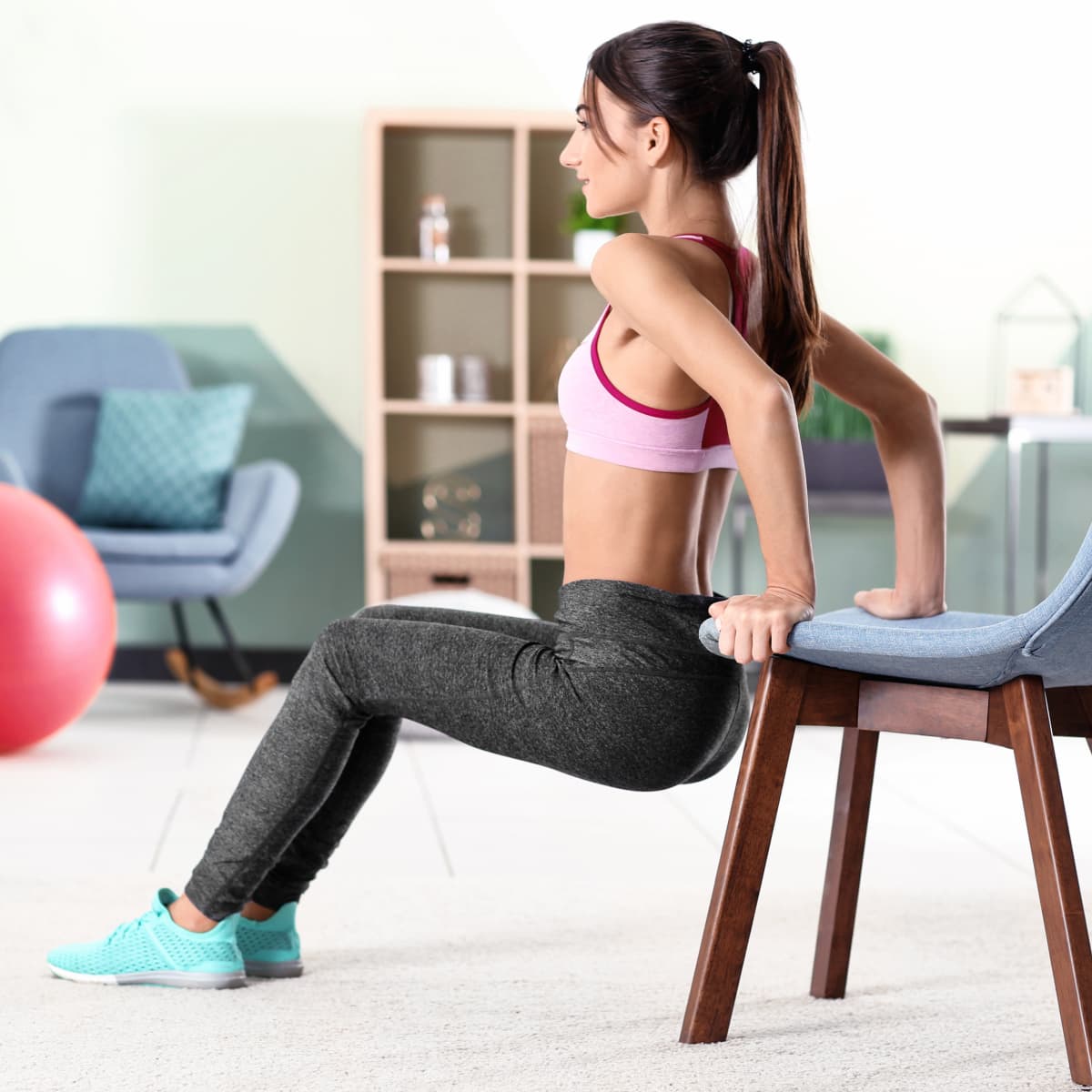 Chair exercise for flat tummy hot sale