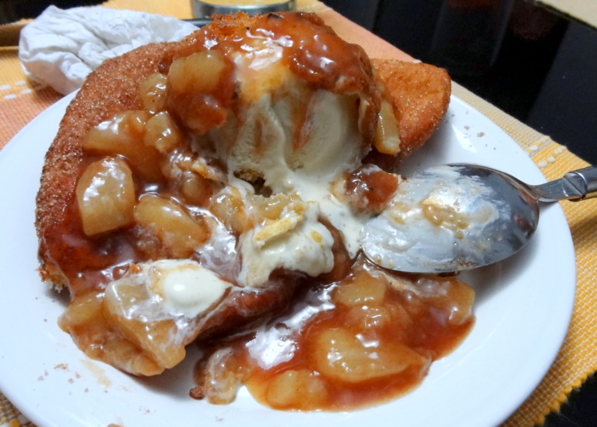 Fried Ice Cream Recipe With Sopapillas and Pear-Honey Sauce - Delishably